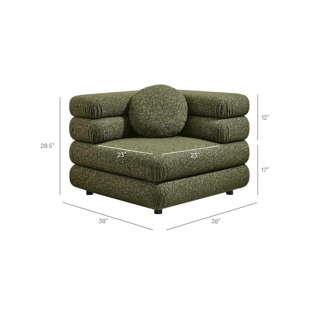 Jubilee 5-Piece Upholstered Modular L-Shaped Sofa Set by Modway, photo 18 of 28