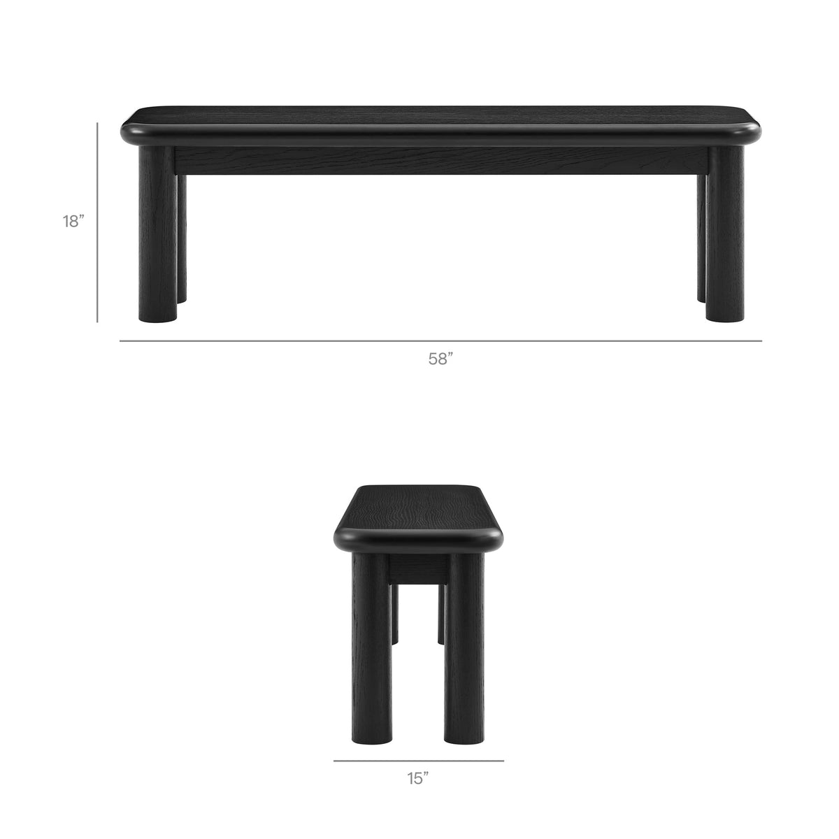 Alvia 6-Piece Oak Wood Dining Table and Seating Set by Modway, photo 3 of 16