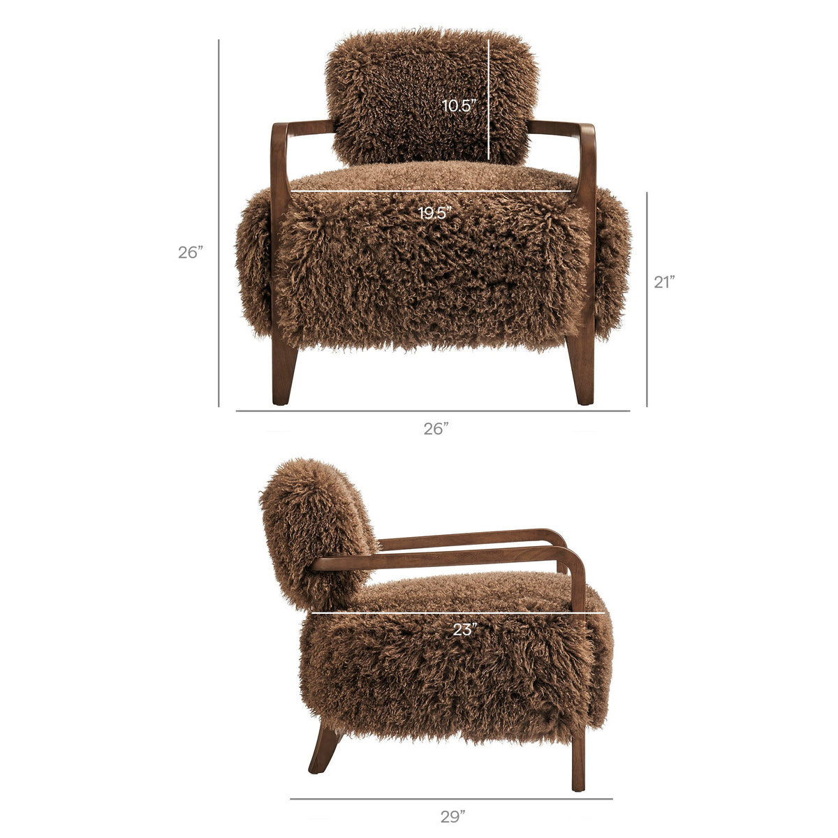 Zinnia Faux Fur Accent Chair by Modway, photo 3 of 18