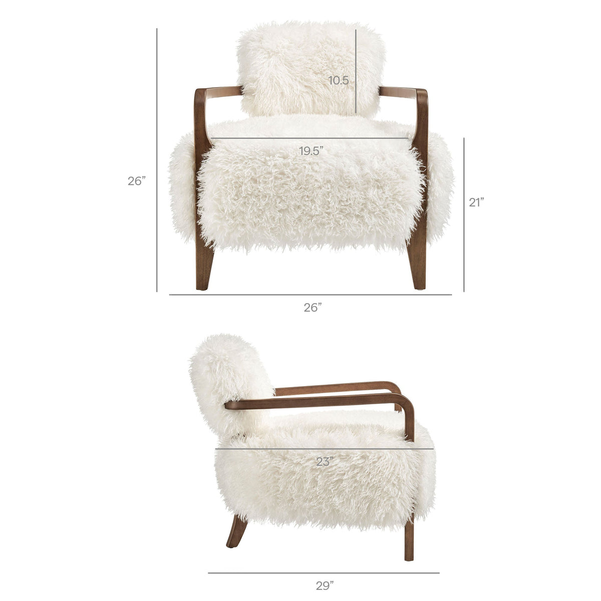 Zinnia Faux Fur Accent Chair by Modway, photo 12 of 18