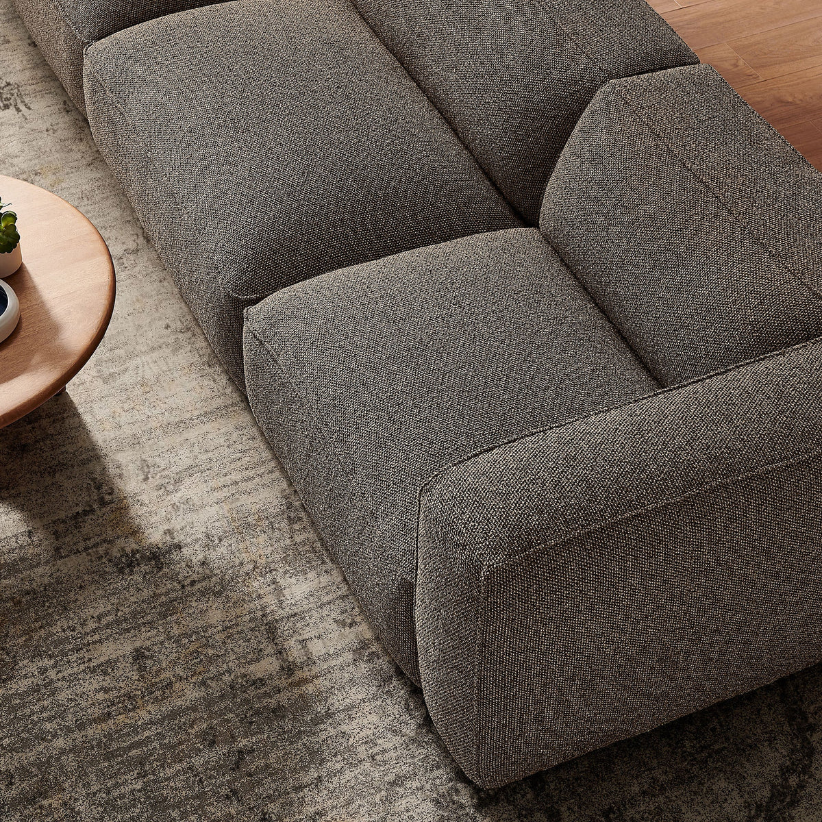 Auren 3 Piece Lattice Bouclé Upholstered Modular Sofa by Modway, photo 14 of 21