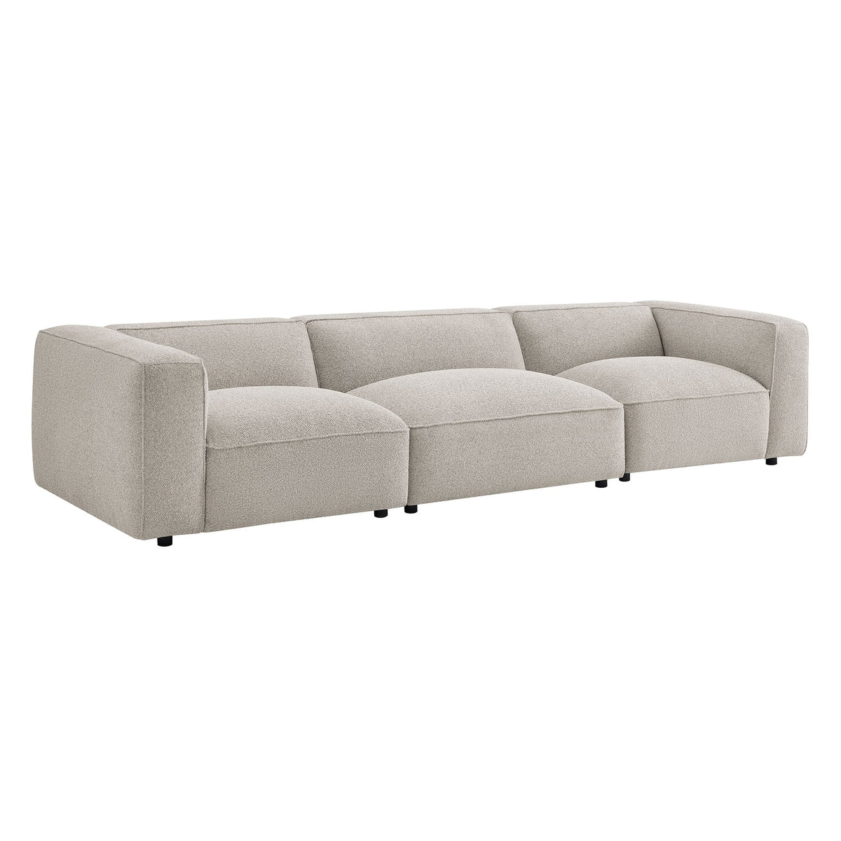 Auren 3 Piece Lattice Bouclé Upholstered Modular Sofa by Modway, photo 15 of 21