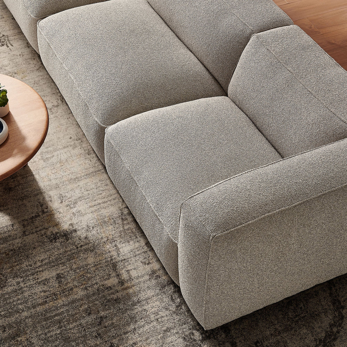 Auren 3 Piece Lattice Bouclé Upholstered Modular Sofa by Modway, photo 21 of 21