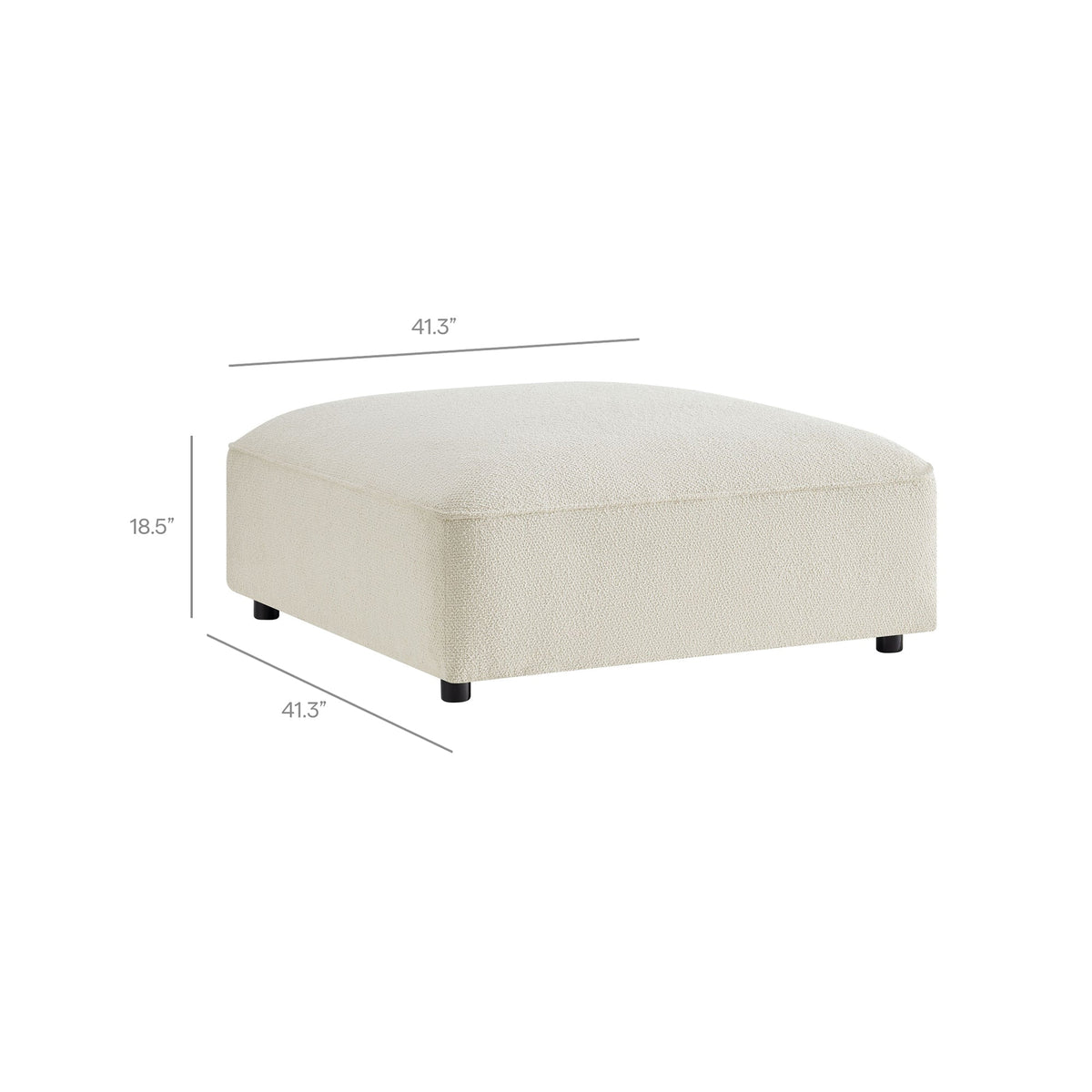Auren 4 Piece Lattice Bouclé Upholstered Modular Sofa with Ottoman by Modway, photo 6 of 24