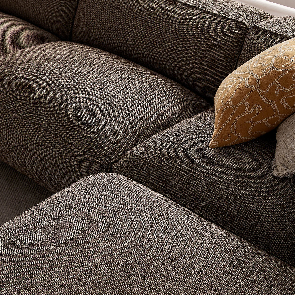 Auren 4 Piece Lattice Bouclé Upholstered Modular Sofa with Ottoman by Modway, photo 16 of 24