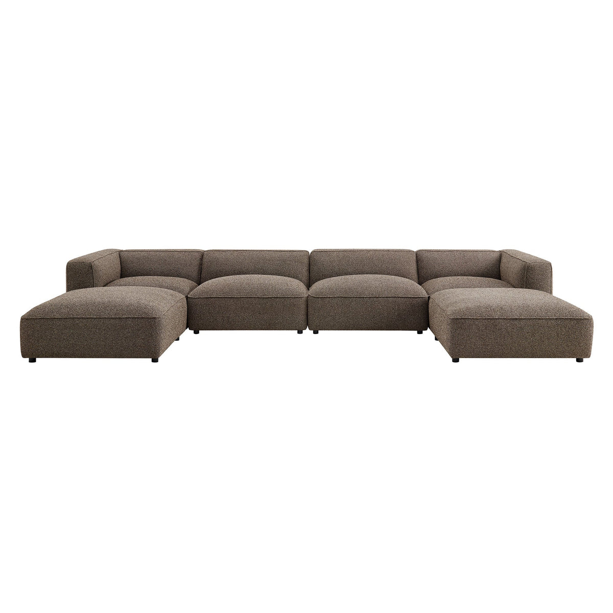 Auren 6 Piece Lattice Bouclé Upholstered Modular Sectional by Modway, photo 9 of 24