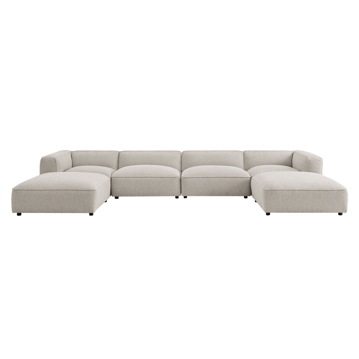 Auren 6 Piece Lattice Bouclé Upholstered Modular Sectional by Modway, photo 17 of 24
