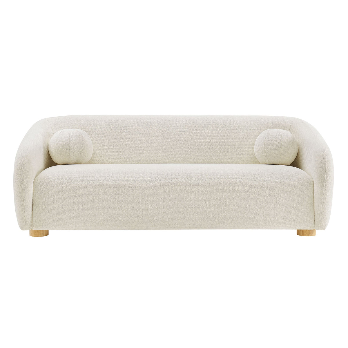 Holland 85" Chenille Fabric Sofa by Modway - Cream / Mustard / Pine, photo 7 of 30