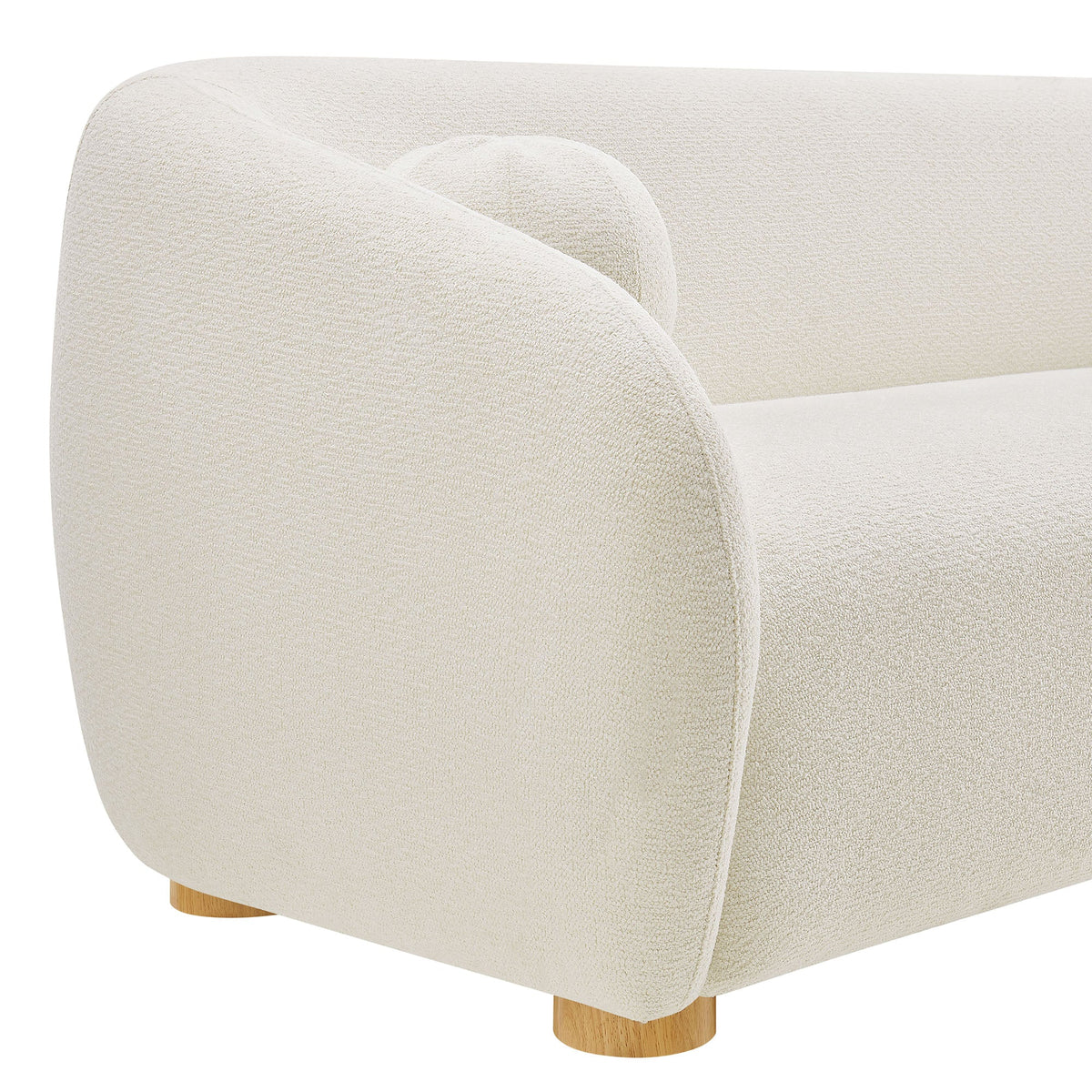 Holland 85" Chenille Fabric Sofa by Modway - Cream / Mustard / Pine, photo 8 of 30