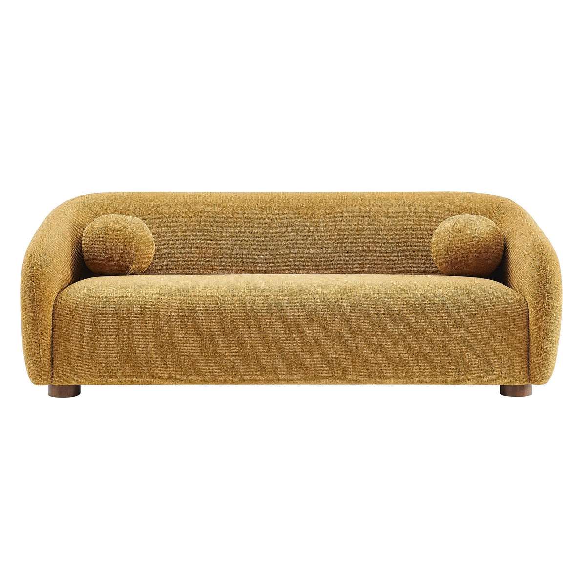 Holland 85" Chenille Fabric Sofa by Modway - Cream / Mustard / Pine, photo 17 of 30