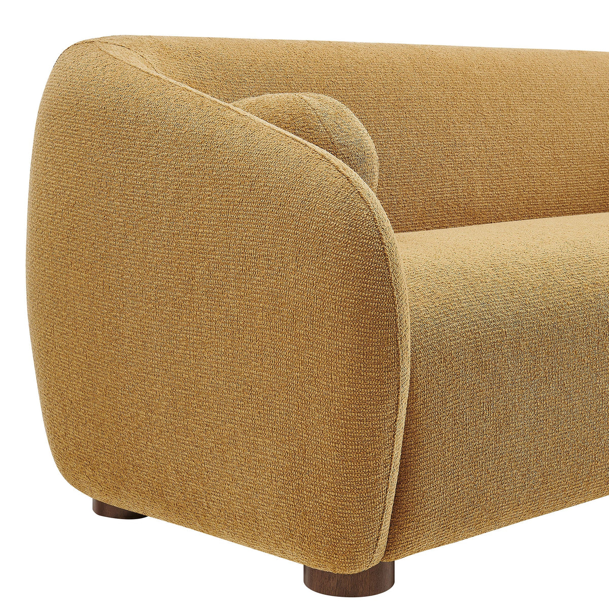 Holland 85" Chenille Fabric Sofa by Modway - Cream / Mustard / Pine, photo 18 of 30