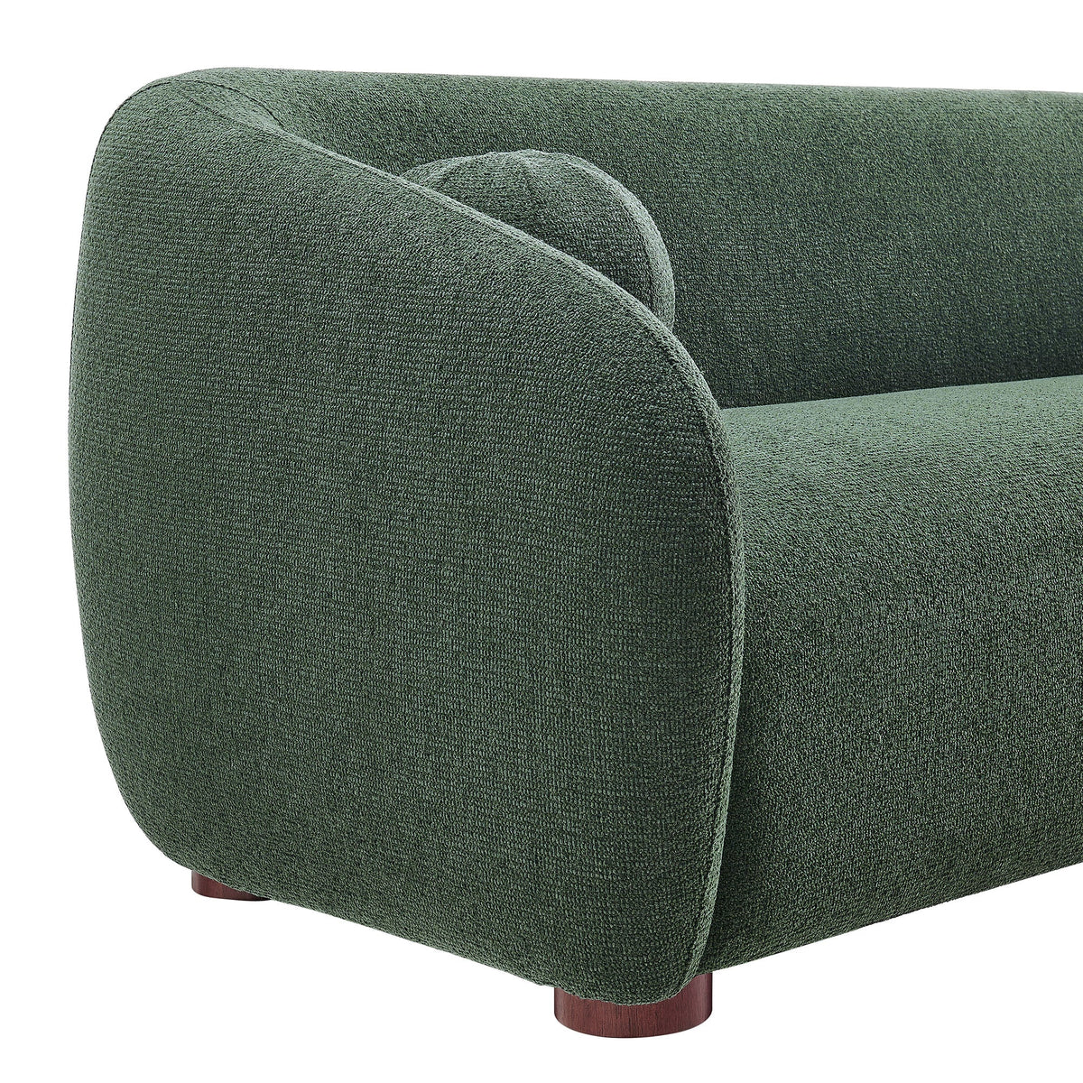 Holland 85" Chenille Fabric Sofa by Modway - Cream / Mustard / Pine, photo 28 of 30