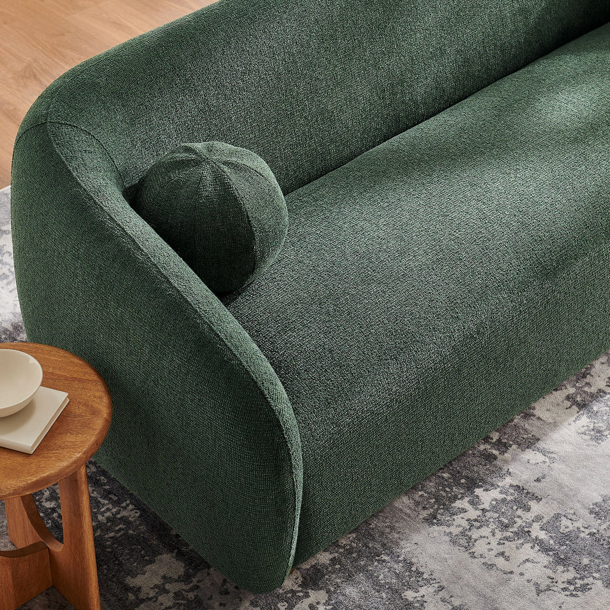 Holland 85" Chenille Fabric Sofa by Modway - Cream / Mustard / Pine, photo 30 of 30