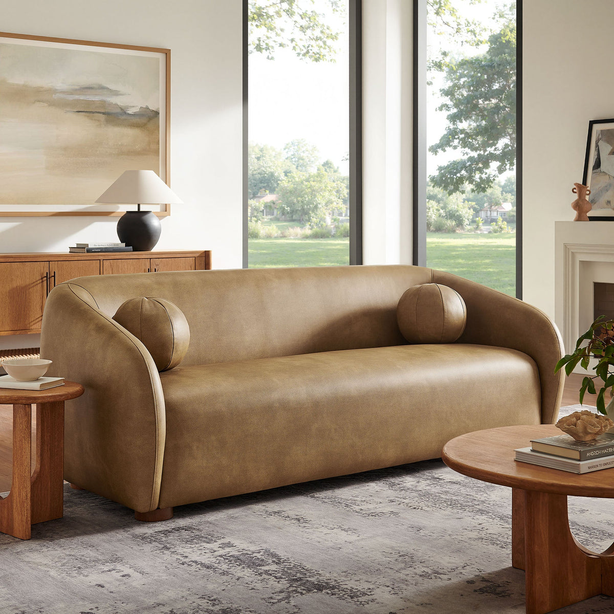 Holland 85" Vegan Leather Sofa by Modway, photo 26 of 27