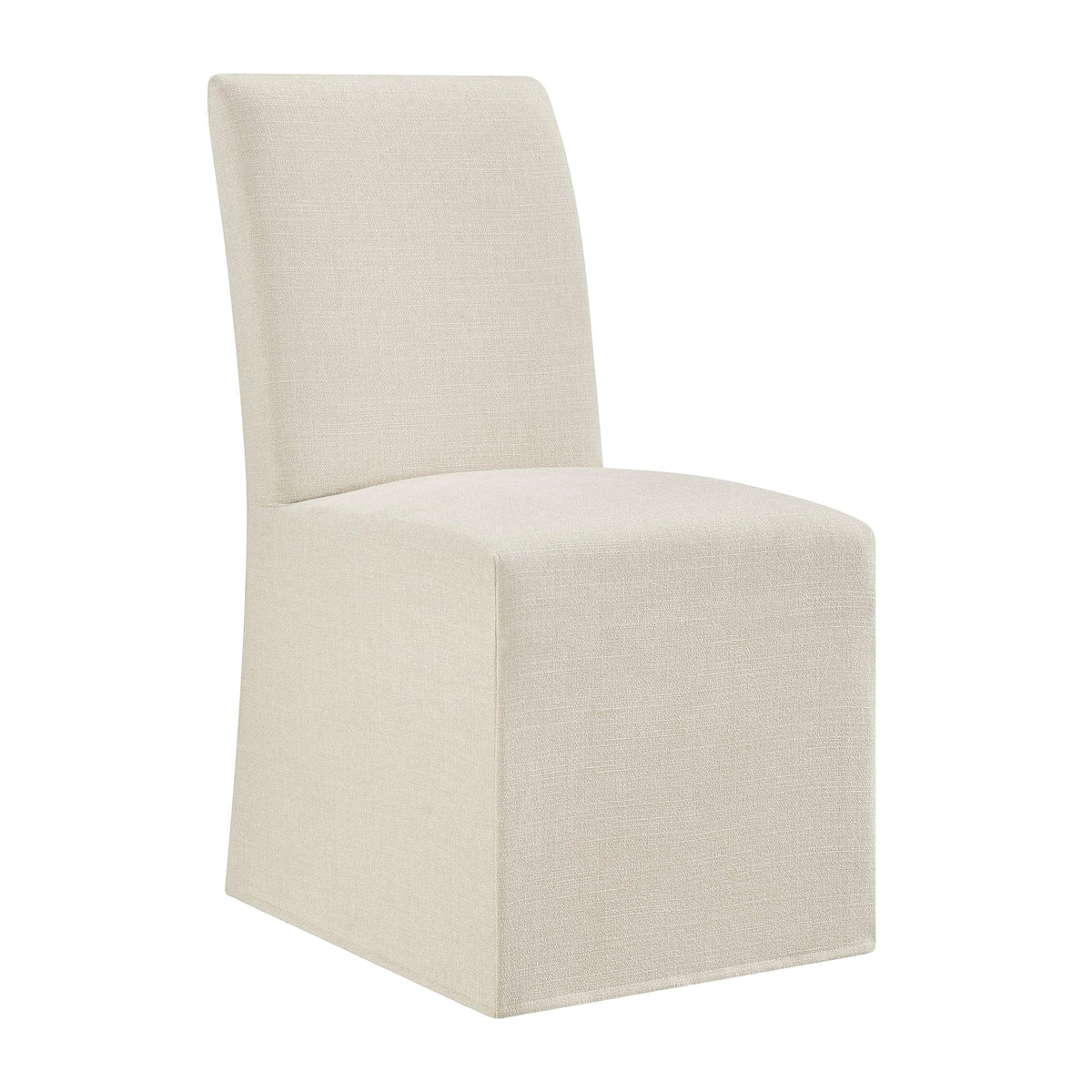 Aster Slub Weave Fabric Slipcovered Dining Chairs Set of 2 by Modway, photo 15 of 41