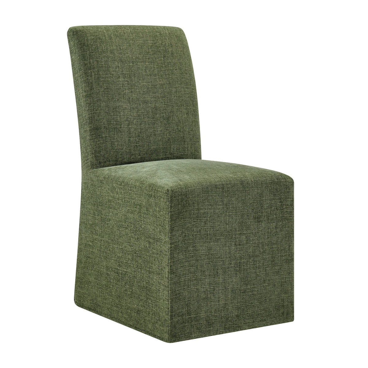 Aster Slub Weave Fabric Slipcovered Dining Chairs Set of 2 by Modway, photo 26 of 41