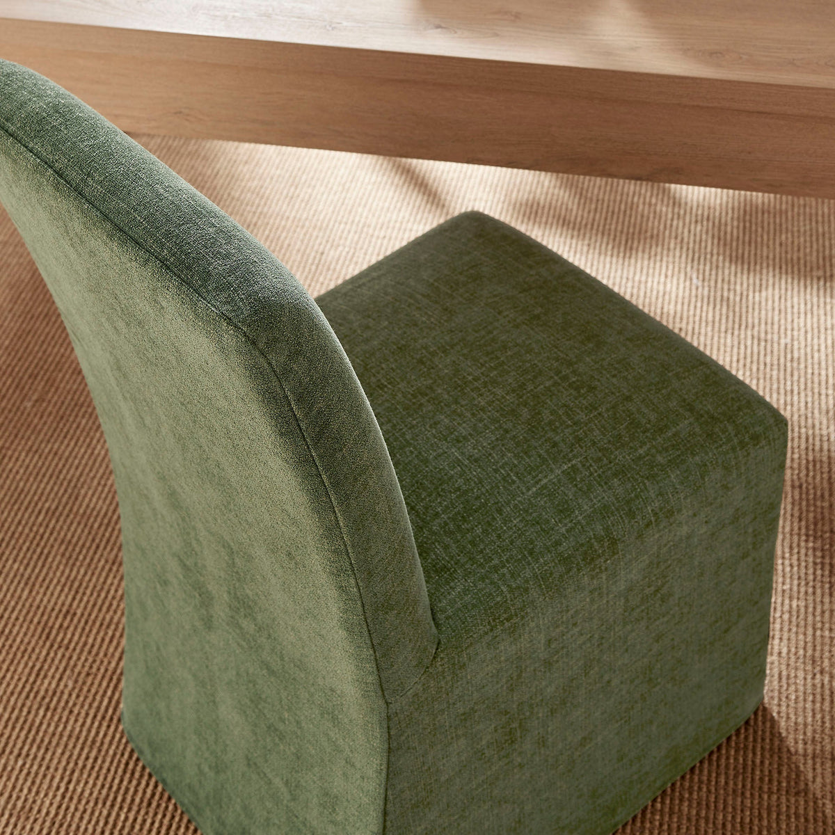 Aster Slub Weave Fabric Slipcovered Dining Chairs Set of 2 by Modway, photo 32 of 41