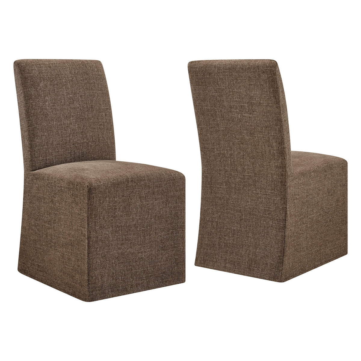 Aster Slub Weave Fabric Slipcovered Dining Chairs Set of 2 by Modway, photo 34 of 41