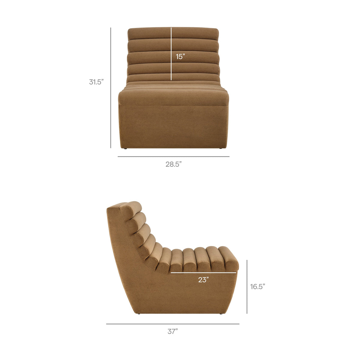 Corbin Performance Fleece Armless Accent Chair by Modway, photo 12 of 18