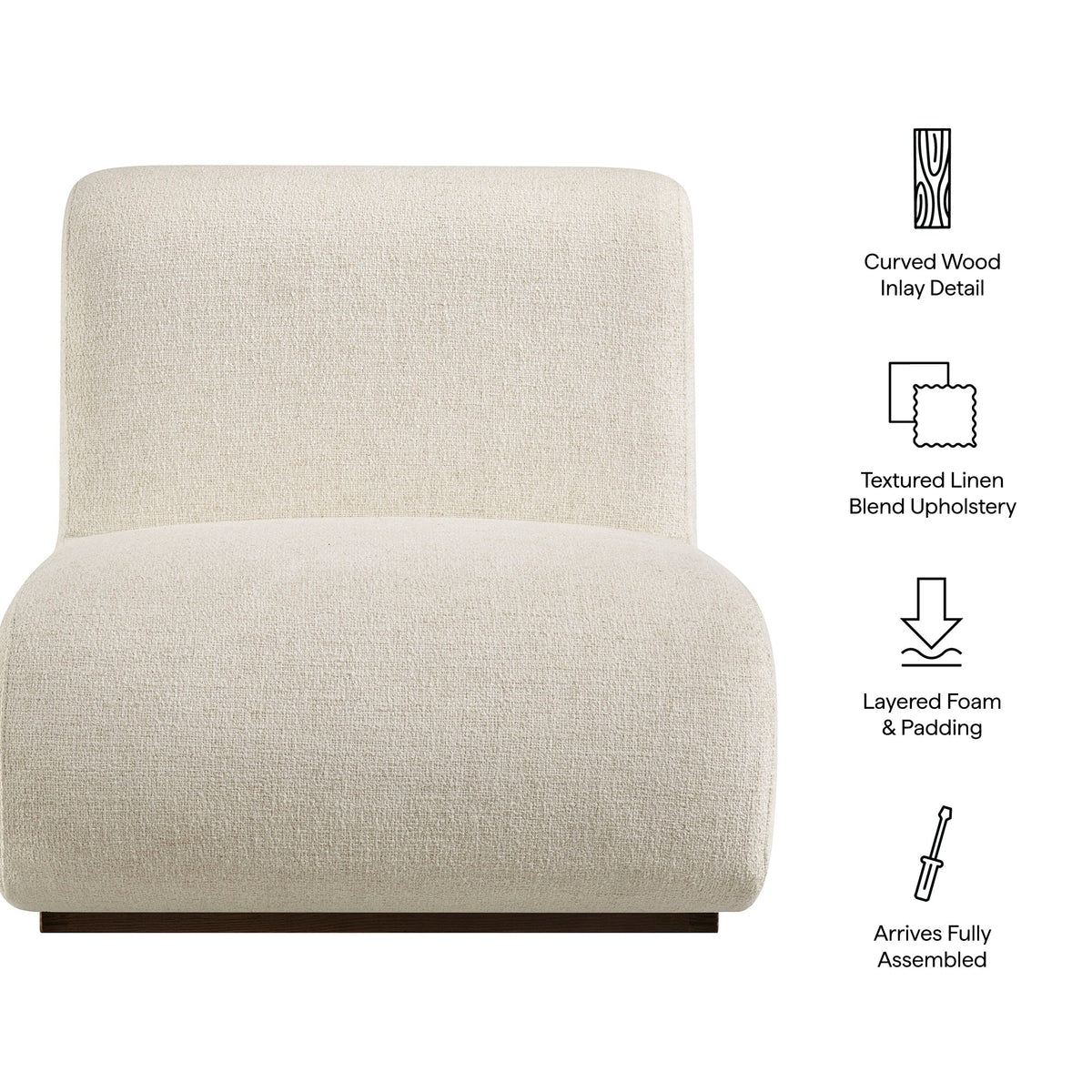 Denby Linen Blend Accent Chair by Modway, photo 2 of 18
