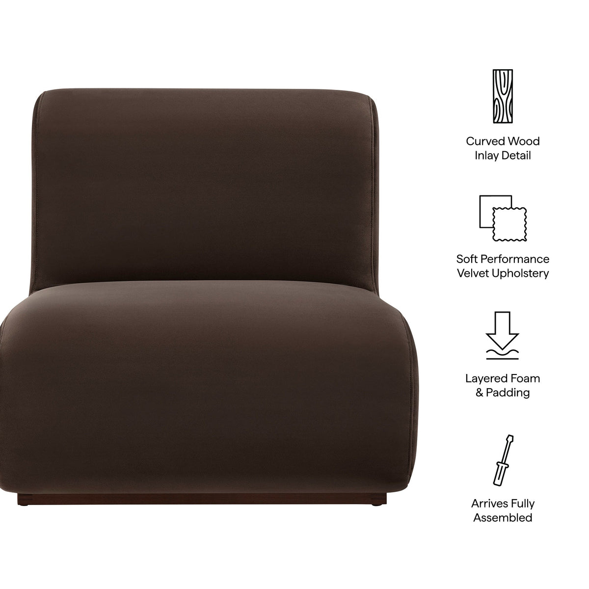 Denby Performance Velvet Accent Chair by Modway, photo 2 of 27