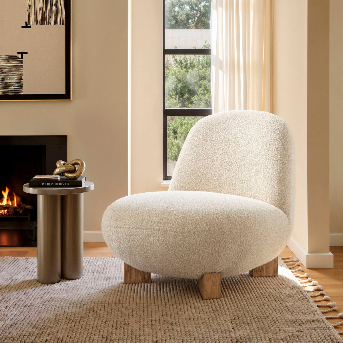 Norwood Faux Mohair Bean Shaped Accent Chair by Modway, photo 8 of 27
