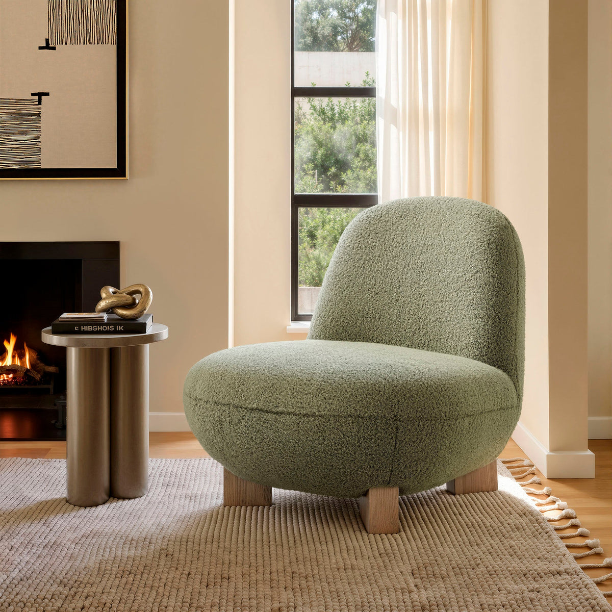 Norwood Faux Mohair Bean Shaped Accent Chair by Modway, photo 17 of 27
