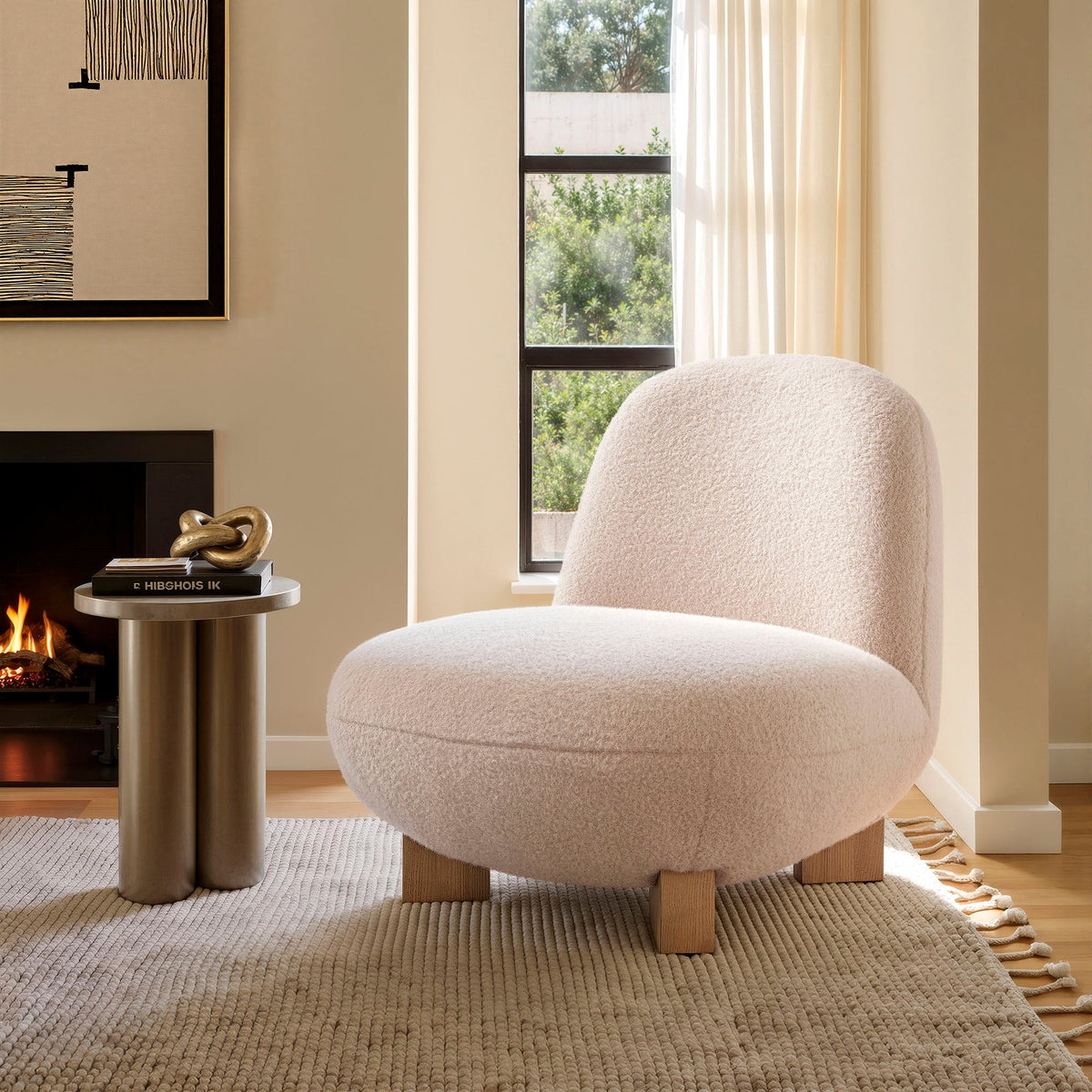 Norwood Faux Mohair Bean Shaped Accent Chair by Modway, photo 26 of 27
