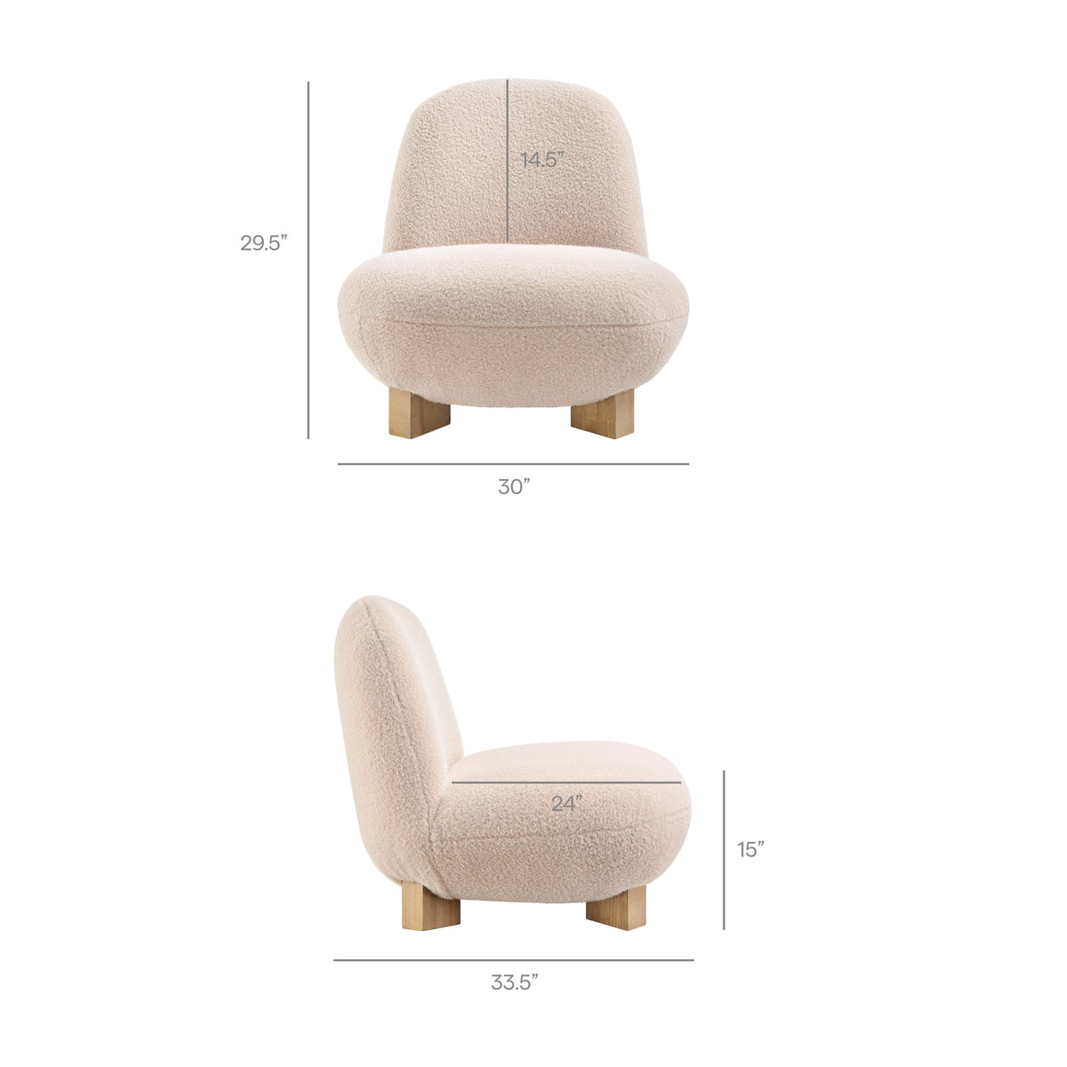 Norwood Faux Mohair Bean Shaped Accent Chair by Modway, photo 21 of 27