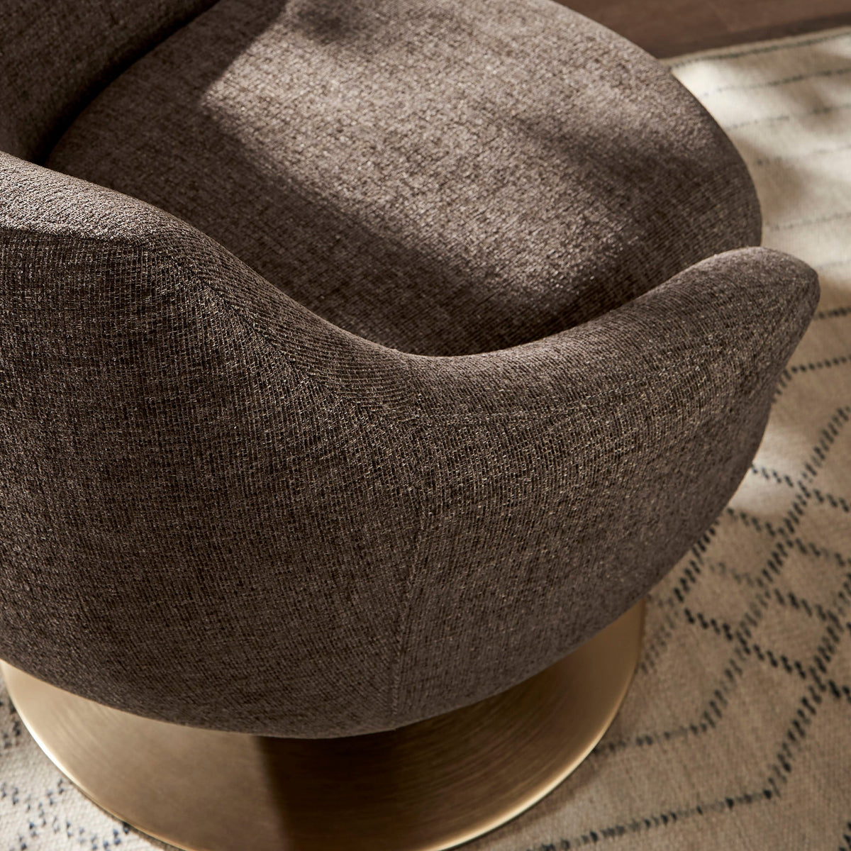 Quimby Melange Chenille Swivel Accent Chair by Modway, photo 9 of 27