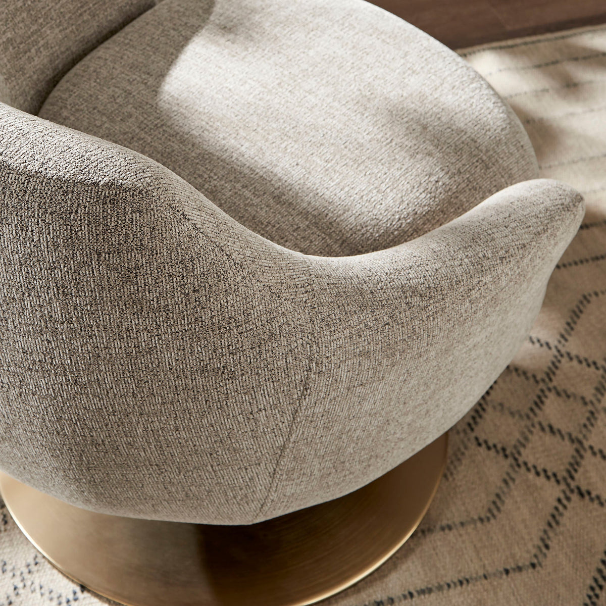 Quimby Melange Chenille Swivel Accent Chair by Modway, photo 18 of 27