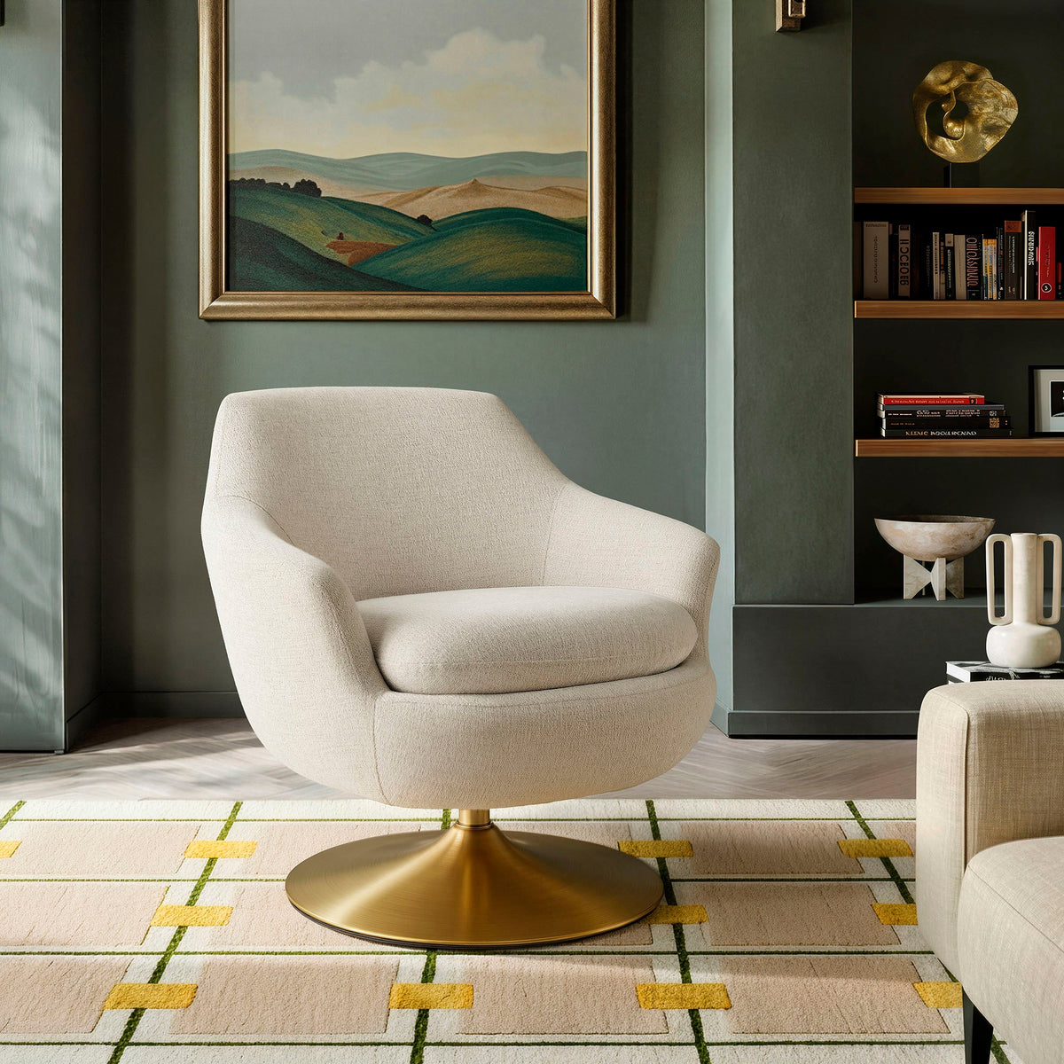 Quimby Melange Chenille Swivel Accent Chair by Modway, photo 26 of 27