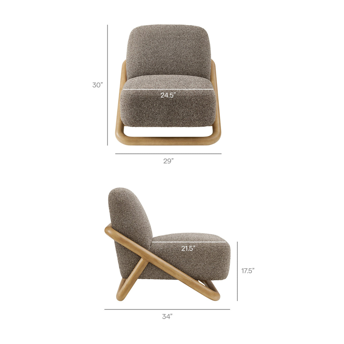 Vander Textured Fabric Accent Chair by Modway, photo 3 of 30