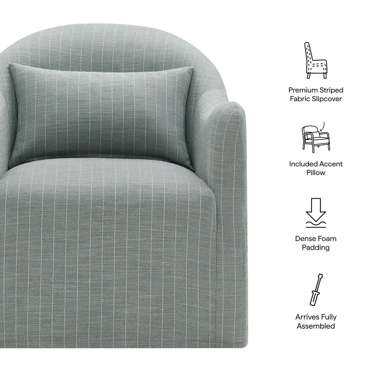 Bardot Striped Accent Chair by Modway, photo 11 of 18