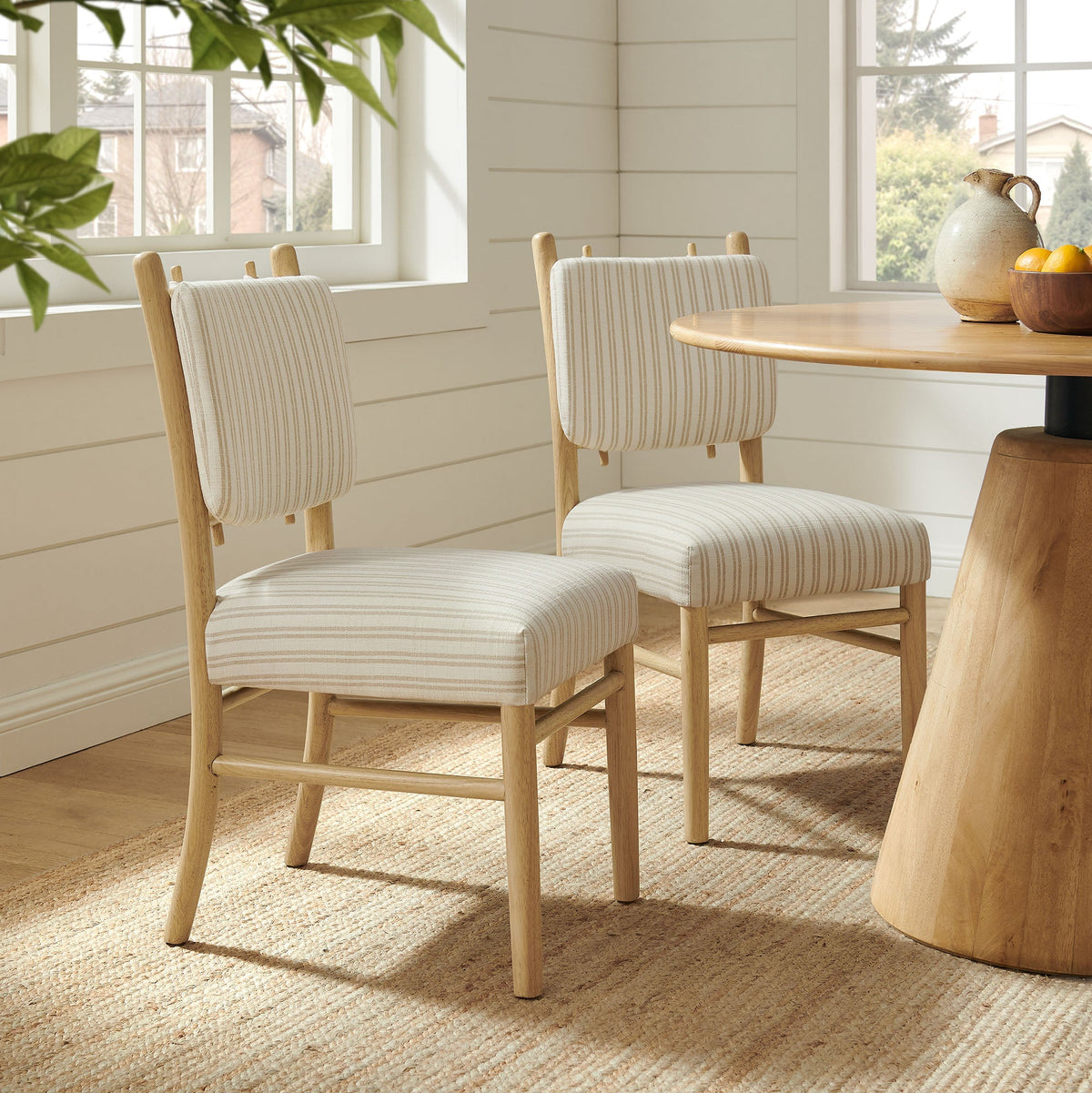 Mauden Striped Dining Side Chairs Set of 2 by Modway, photo 9 of 20