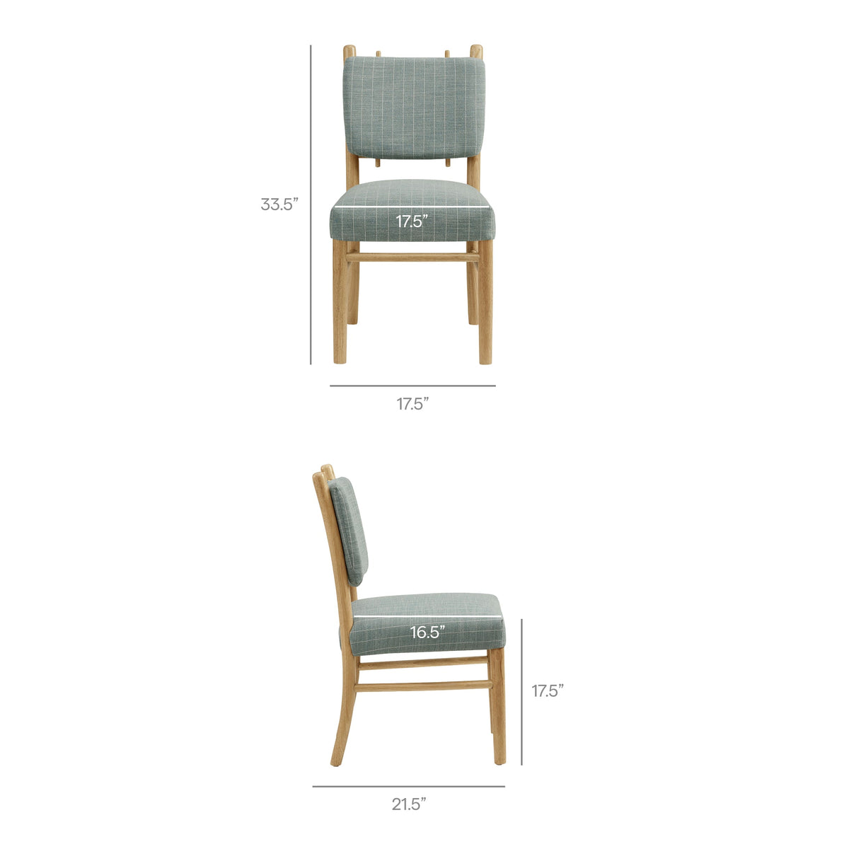 Mauden Striped Dining Side Chairs Set of 2 by Modway, photo 13 of 20