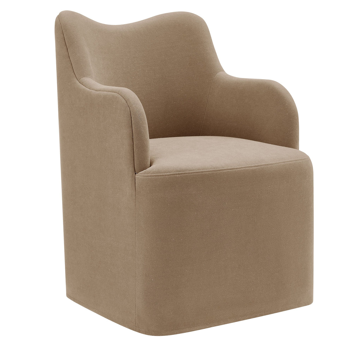 Cordelle Linen Blend Swivel Dining Chair by Modway