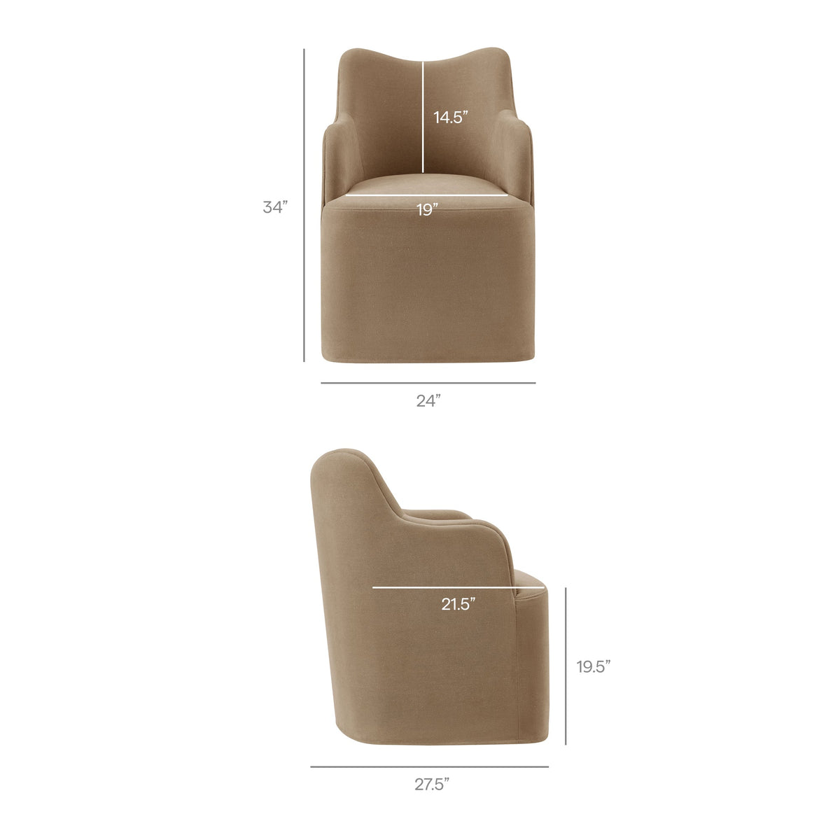 Cordelle Linen Blend Swivel Dining Chair by Modway, photo 3 of 40