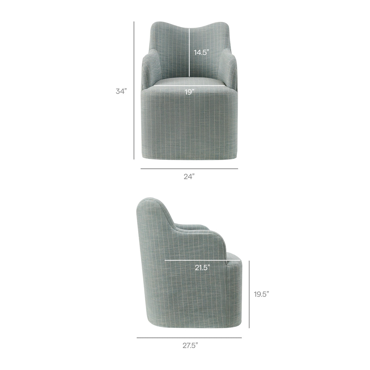 Cordelle Linen Blend Swivel Dining Chair by Modway, photo 39 of 40