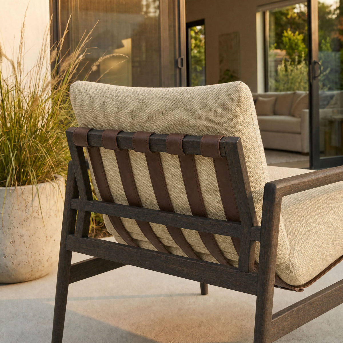Nomi Outdoor Patio Teak Wood Sling Chair by Modway, photo 12 of 36
