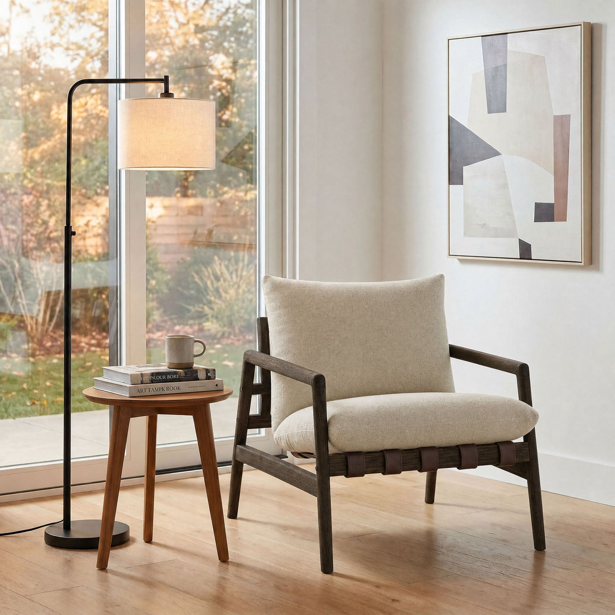 Nomi Outdoor Patio Teak Wood Sling Chair by Modway, photo 10 of 36
