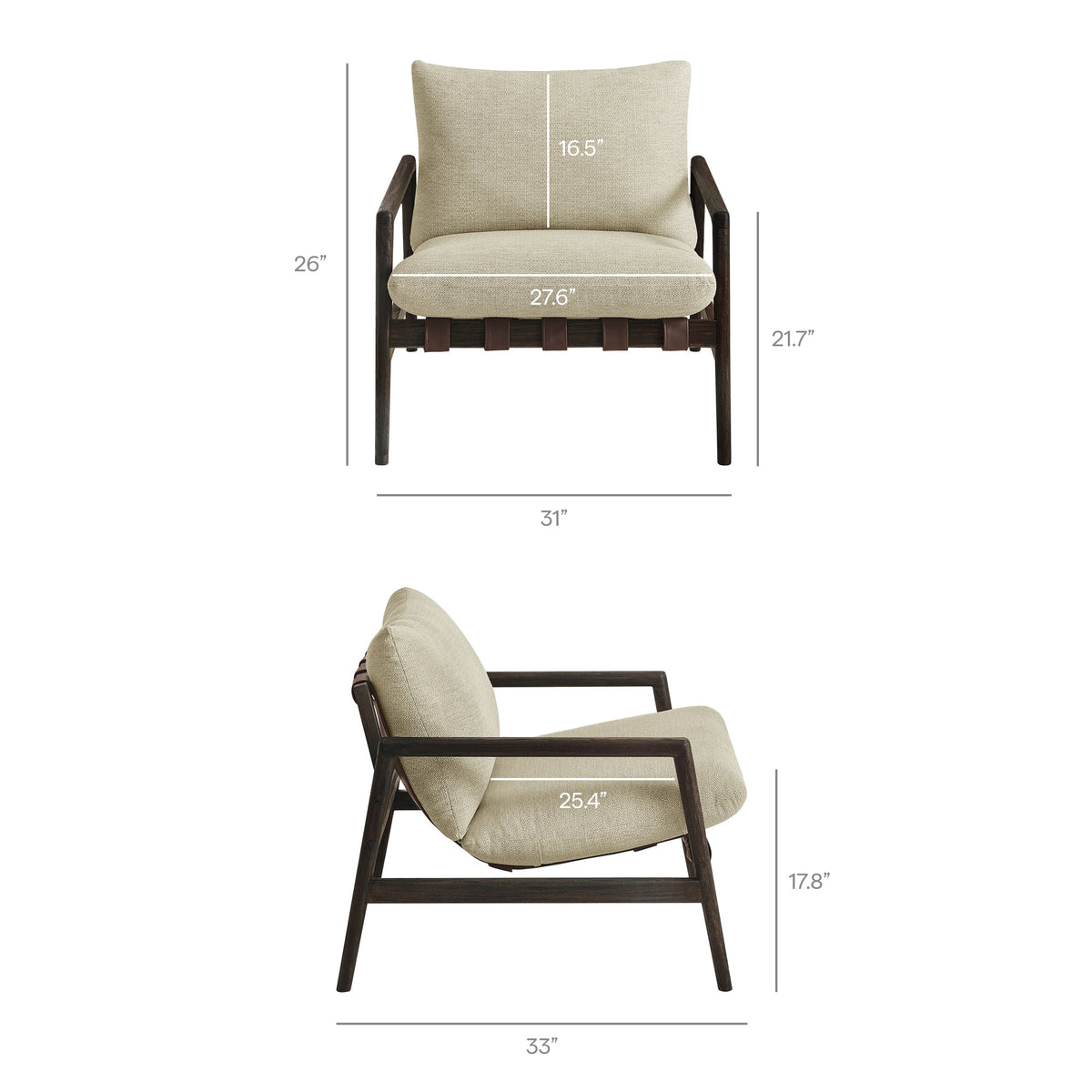 Nomi Outdoor Patio Teak Wood Sling Chair by Modway, photo 3 of 36