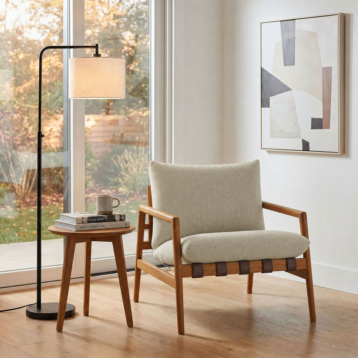 Nomi Outdoor Patio Teak Wood Sling Chair by Modway, photo 22 of 36