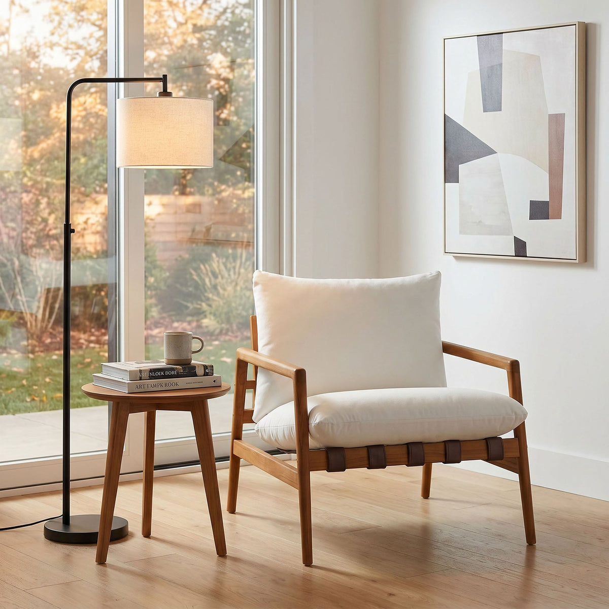 Nomi Outdoor Patio Teak Wood Sling Chair by Modway, photo 34 of 36