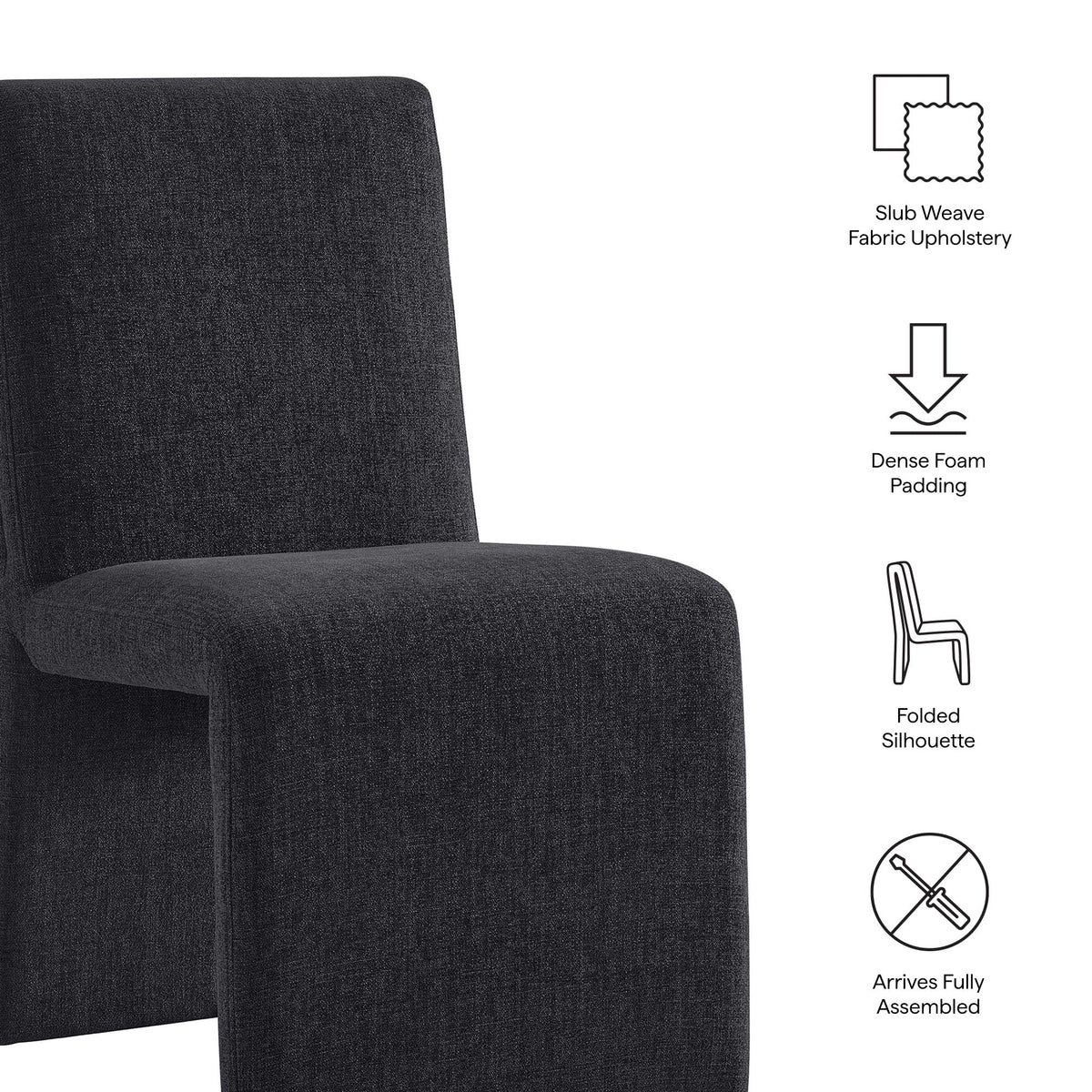Emory Upholstered Fabric Dining Side Chair Set of 2 by Modway, photo 3 of 41