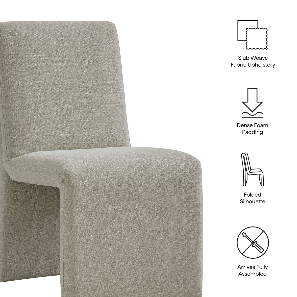 Emory Upholstered Fabric Dining Side Chair Set of 2 by Modway, photo 13 of 41