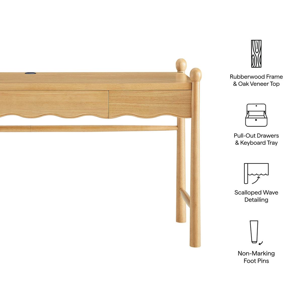Darcy 62 Inch Wood Computer Desk by Modway, photo 2 of 22