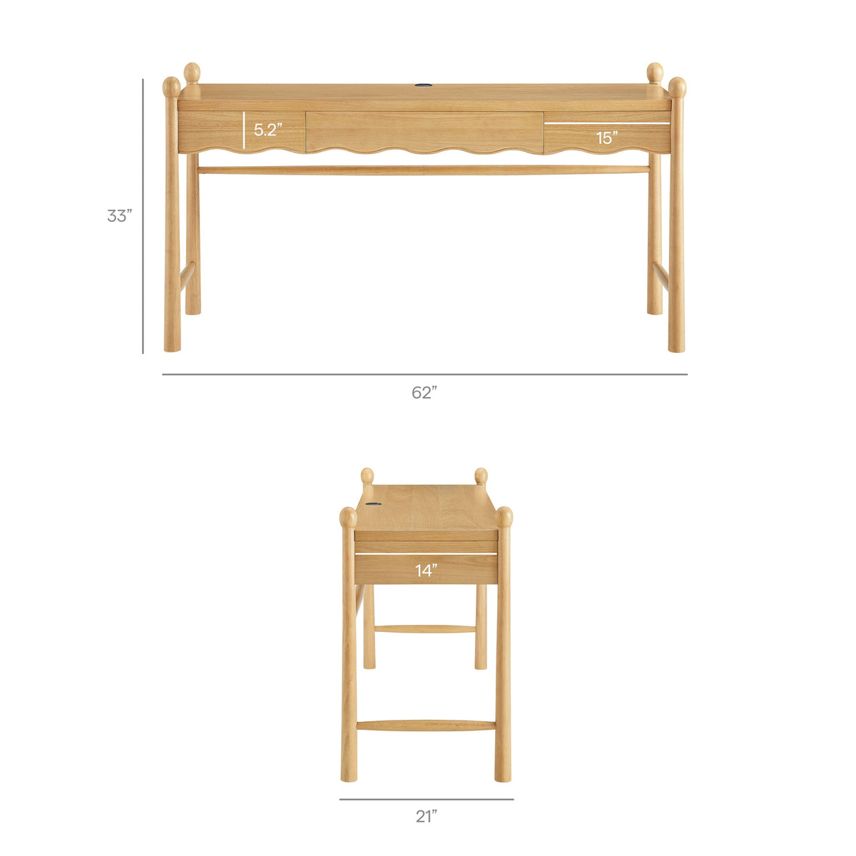 Darcy 62 Inch Wood Computer Desk by Modway, photo 3 of 22
