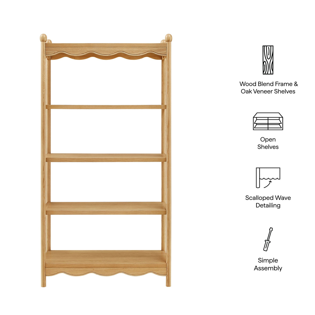 Darcy 4-Tier Open Bookcase by Modway, photo 2 of 18