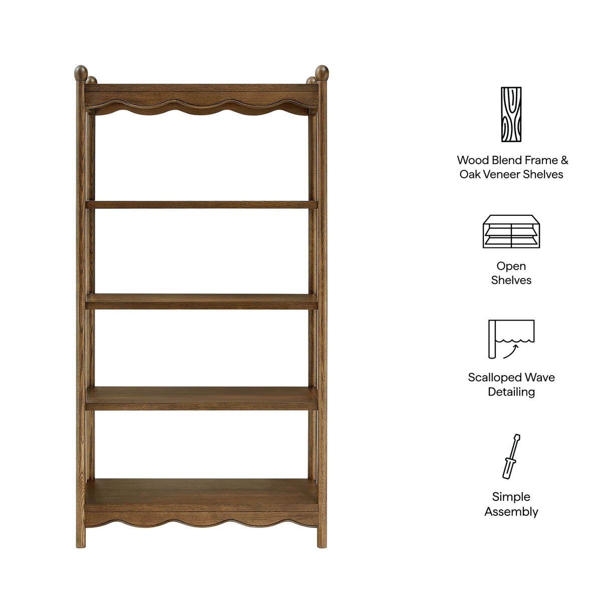 Darcy 4-Tier Open Bookcase by Modway, photo 11 of 18